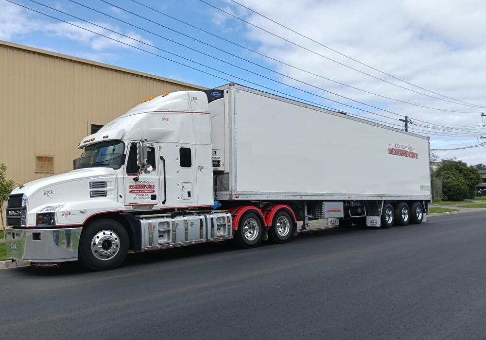Leocata's Pantech truck, providing freight services from Sydney to Melbourne