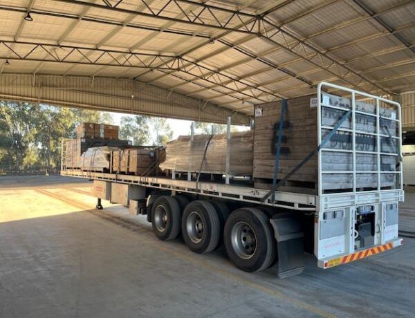 Leocata’s Transport Securing Strapped And Packed Freight